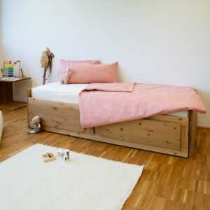 Kinder-Baumwoll-Bettwäsche “Puntino” – Größe: 40×80 cm – Farbe: grau