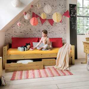 Kinderbett “Pico” – Farbe: braun – Holzart: Kiefer