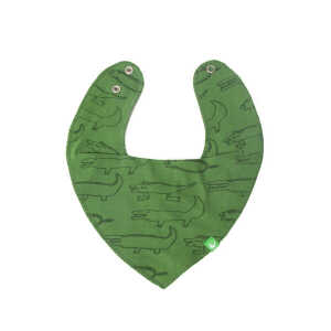 Kipepeo-Clothing Baby Halstuch aus Bio-Baumwolle “Crocodiles” grün