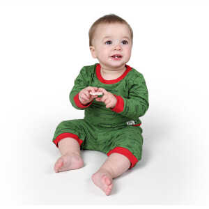Kipepeo-Clothing Baby Schlafanzug Langarmshirt mit Hose aus Bio-Baumwolle “Crocodiles” grün – AUSLAUFMODEL!