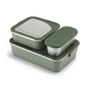 Klean Kanteen Essensbehälter Lunchbox Rise 3er Set auslaufsicher – 90% Recycling-Edelstahl