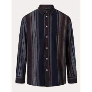 KnowledgeCotton Apparel – Hemd Loose Fit Double Layer Striped Shirt