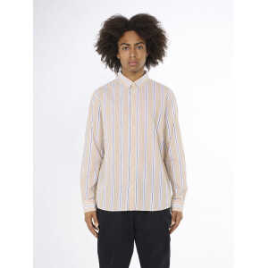 KnowledgeCotton Apparel Hemd gestreift – Relaxed fit striped cotton shirt – aus Bio-Baumwolle
