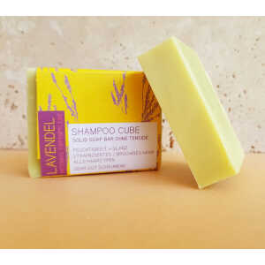 Küstenseifen Manufaktur Shampoo Cube – Festes Bio-Shampoo Lavendel für strapaziertes & brüchiges Haar