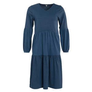 LIVING CRAFTS – Damen Kleid – Blau (52% Bio-Baumwolle; 48% Viskose (Bambus)), Nachhaltige Mode, Bio Bekleidung