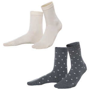 LIVING CRAFTS – Damen Socken, 2er-Pack – Beige (98% Bio-Baumwolle; 2% Elasthan), Nachhaltige Mode, Bio Bekleidung