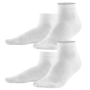 LIVING CRAFTS – Herren Sneaker-Socken, 2er-Pack – Weiß (98% Bio-Baumwolle; 2% Elasthan), Nachhaltige Mode, Bio Bekleidung