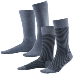 LIVING CRAFTS – Herren Socken, 2er-Pack – Blau (98% Bio-Baumwolle; 2% Elasthan), Nachhaltige Mode, Bio Bekleidung