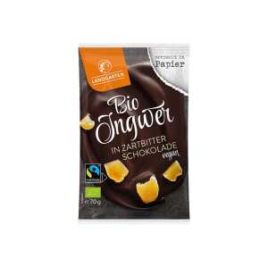 Landgarten Bio-Ingwer in Zartbitter-Schokolade, 70 g