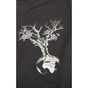 Life-Tree Hoodie aus Biobaumwolle Fairwear für Herren “Weltenbaum” in Ash Grey