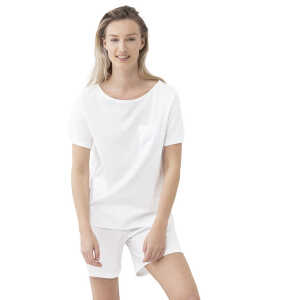 Mey Damen Pyjama kurzarm Shirt Sleepsation Bio-Baumwolle