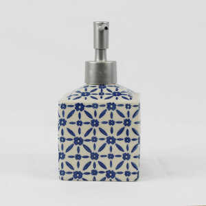 Mitienda Shop Keramik Seifenspender mit Pumpe und geometrischem Muster