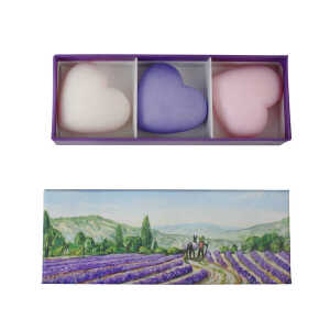Mitienda Shop Naturseifen 3er Set Lavendel, Rose, Baumwollblüte