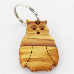 Mitienda Shop Schlüsselanhänger aus Holz “Eule”