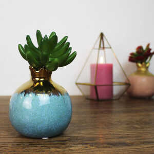 Mitienda Shop Vase aus Keramik Granatapfel blau
