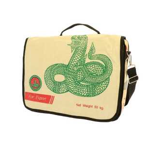 MoreThanHip Einzelne Fahrradtasche/Laptop-Tasche aus recycelten Zementsäcken – Vannak