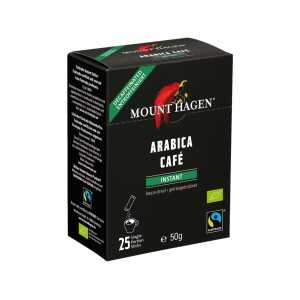 Mount Hagen Bio-Instantkaffee, in Portionsbeutel, entkoffeiniert, 25 x 2 g