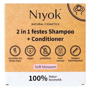 Niyoks Naturkosmetik Niyok 2 in 1 festes Shampoo + Conditioner