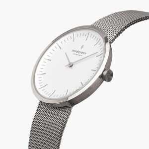 Nordgreen Copenhagen Armbanduhr Infinity Silber – Mesharmband Silber