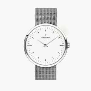 Nordgreen Copenhagen Armbanduhr Infinity Silber – Mesharmband Silber