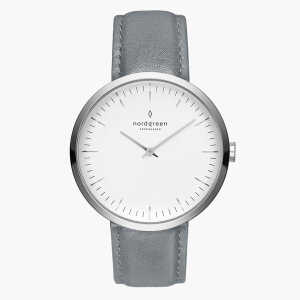 Nordgreen Copenhagen Armbanduhr Infinity Silber – Veganes Lederarmband