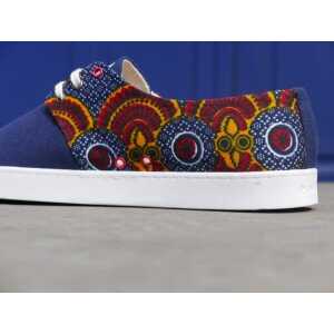 PANAFRICA Bunte Sneaker – Tombouctou – Blau – Unisex