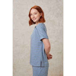 People Tree Pyjamatop – Stripe Pyjama Tee – aus Biobaumwolle