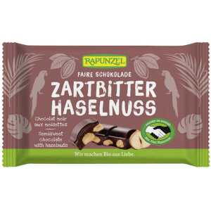 RAPUNZEL Bio-Schokolade mit Haselnuss, zartbitter, 60 % Kakao, 80 g