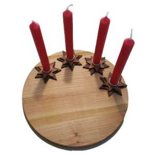 ReineNatur Adventskranz – Stern Kerzenhalter – Weihnachtsdekoration – Adventsgesteck