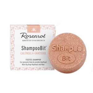Rosenrot Naturkosmetik ShampooBit® – festes Shampoo Calendula-Ghassoul – 60g