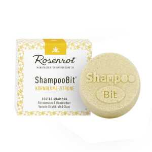 Rosenrot Naturkosmetik festes Shampoo Kornblumen-Zitronen – 60g