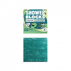 Shower Blocks 2in1 Shampoo & Spülung – Zitrone & Teebaum für feines, fettiges Haar