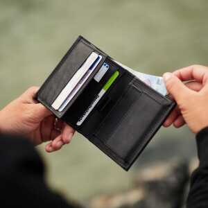Simaru Geldbeutel mit RFID-Schutz,Portemonnaie,Geldbörse aus Leder