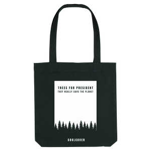 Soulcover Schwarze Shopper Tasche aus robust recycelt Materialien “DONALD EICHE”