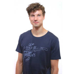 Spangeltangel T-Shirt “Akkorde”, Siebdruck, dunkelblau, Rundhals, kurzärmlig, Siebdruck, Musik
