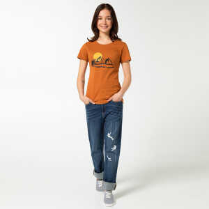 Spangeltangel T-Shirt “Bergluft”, Berge, Siebdruck, für Frauen, Berglandschaft, bedruckt, Biobaumwolle