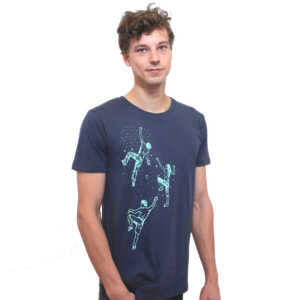 Spangeltangel T-Shirt “Bouldern”, Herren, Klettern, bedruckt, Siebdruck, Bio-Baumwolle