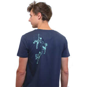 Spangeltangel T-Shirt “Bouldern”, Herren, Klettern, bedruckt, Siebdruck, Bio-Baumwolle