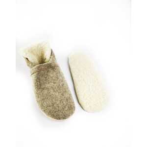 Süßstoff Handgefertigte Hausschuhe für Kinder aus Wolle mit Naturledersohle – Nachhaltige Qualität