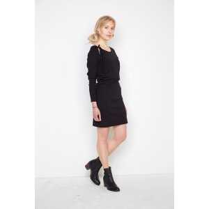 Susan’s Fashion schwarzes Strickkleid Elli aus Biomerinowolle