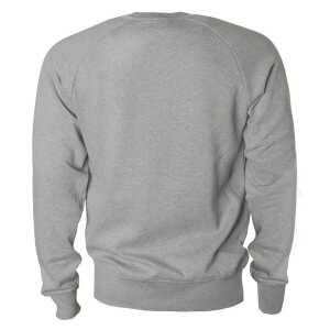 Sweatshirt WATERKOOG , grau meliert, schwarzer Print, Biobaumwolle, unisex