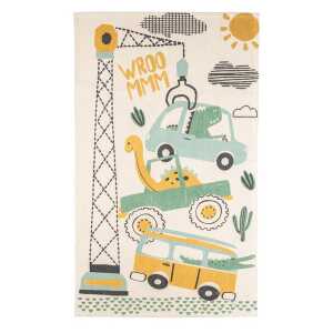 TRANQUILLO Teppich für Kids CARS, Good Weave-zertifiziert, 150 x 90 cm (BS210)