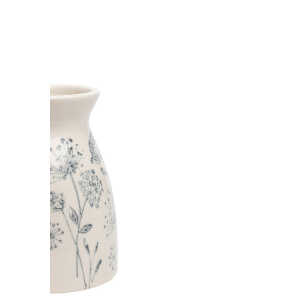 TRANQUILLO Vase FLORAL mit Blütenmuster in blau (POR528)