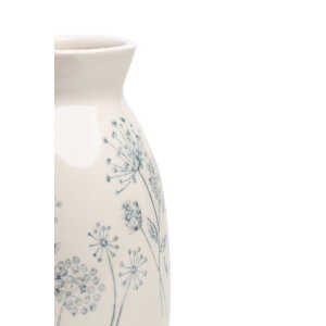 TRANQUILLO Vase FLORAL mit Blütenmuster in blau (POR529)
