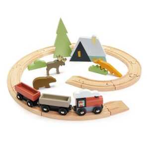Tender Leaf Toys Eisenbahn – Starter Set für die Kleinen ab 3 Jahre zum Schieben.
