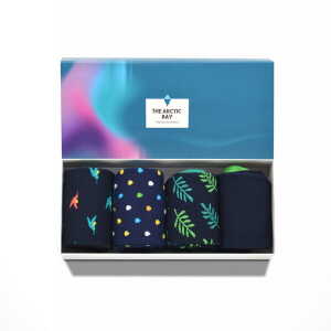 The Arctic Bay Die Arctic Box – Tiefblaue-Edition – 4 Paar Socken