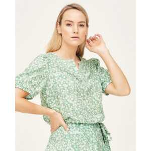 Thought Bluse Cassia Puff Sleeve – Green