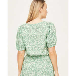 Thought Bluse Cassia Puff Sleeve – Green