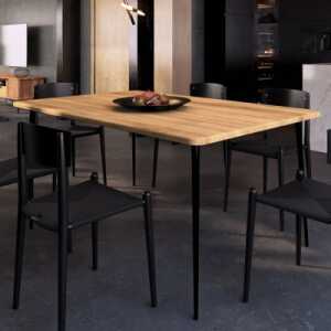 Tisch “Ondas” – Größe: 80×160 cm – Farbe: braun – Holzart: Kernbuche