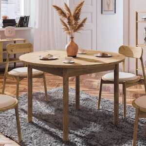 Tisch “Rota” – Größe: 80×160 cm – Farbe: braun – Holzart: Kernbuche